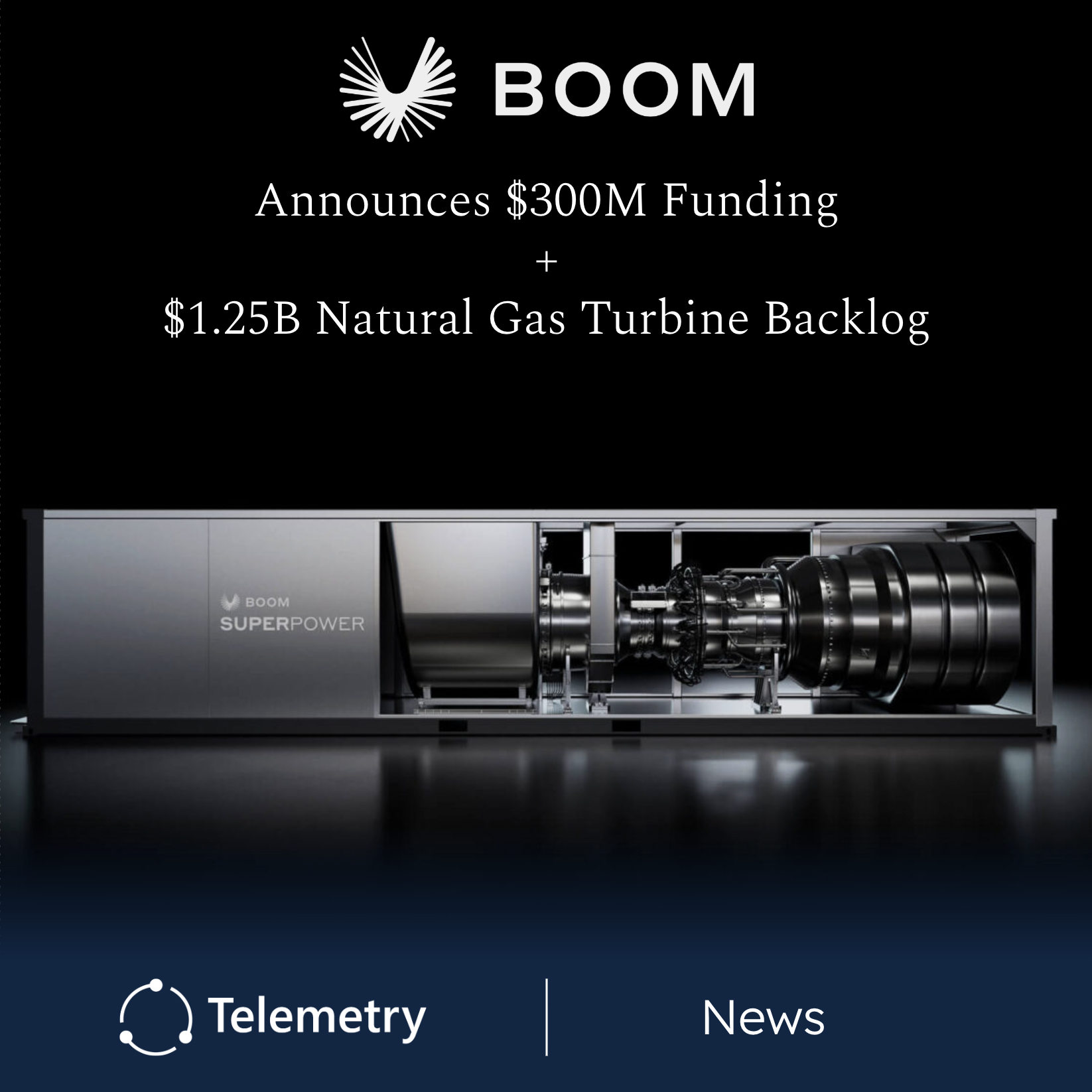 Boom Supersonic Announces 300M Funding and $1.25B Turbine Backlog